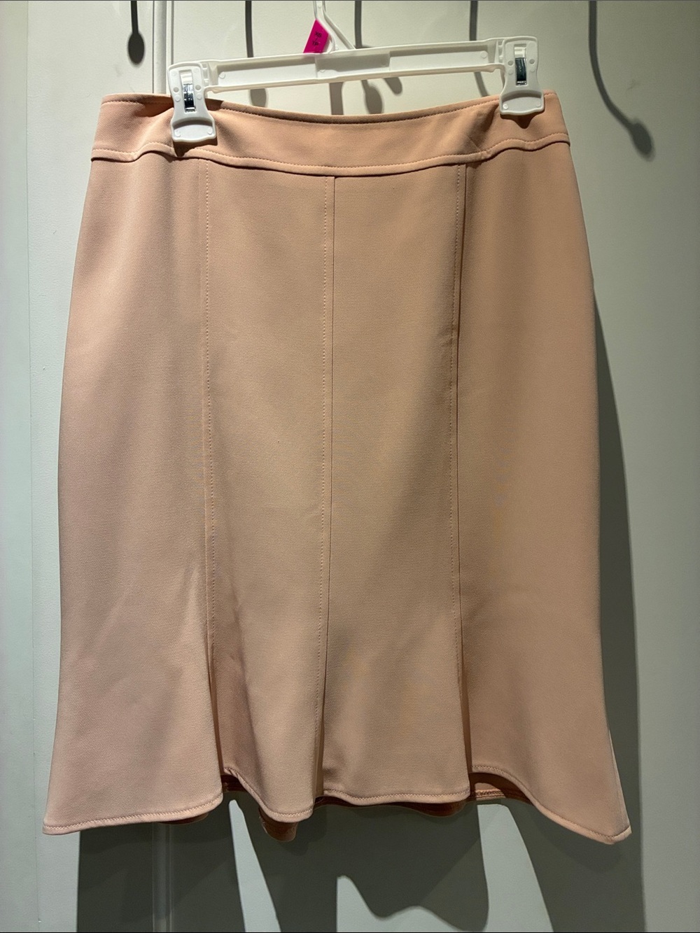 Vintage Louben Made in Canada Blush Pink Mermaid Flared Hem Skirt 👵MT